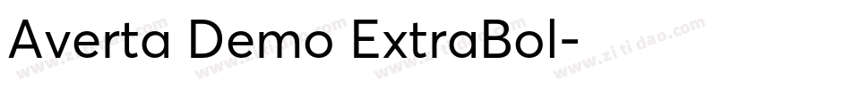 Averta Demo ExtraBol字体转换